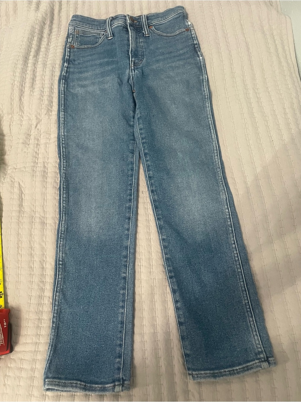 Madewell The Stovepipe Jean in Airdry Wash — Size 24